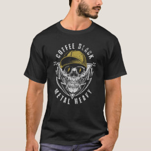Camiseta Café negro fuerte Metalizado para fanático de la m