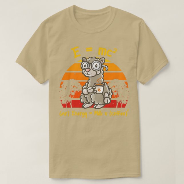 Camiseta Café Nerd Math Fórmula Maestra Café Mug Llama (Diseño del anverso)