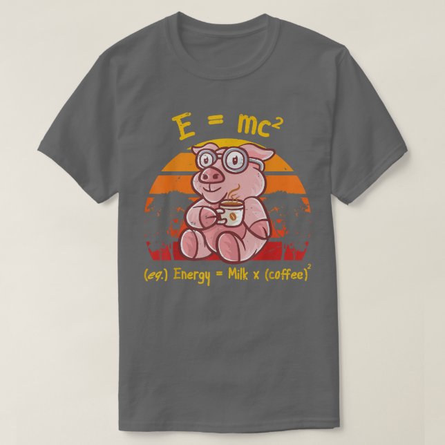 Camiseta Café Nerd Math Math Fórmula Teacher Coffee Mug Pig (Diseño del anverso)