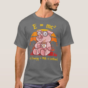 Camiseta Café Nerd Math Math Fórmula Teacher Coffee Mug Pig