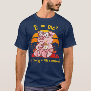 Camiseta Café Nerd Math Math Fórmula Teacher Coffee Mug Pig