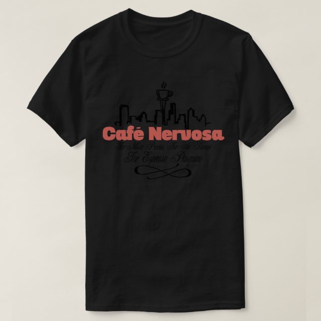 Camiseta Cafe Nervosa (Diseño del anverso)