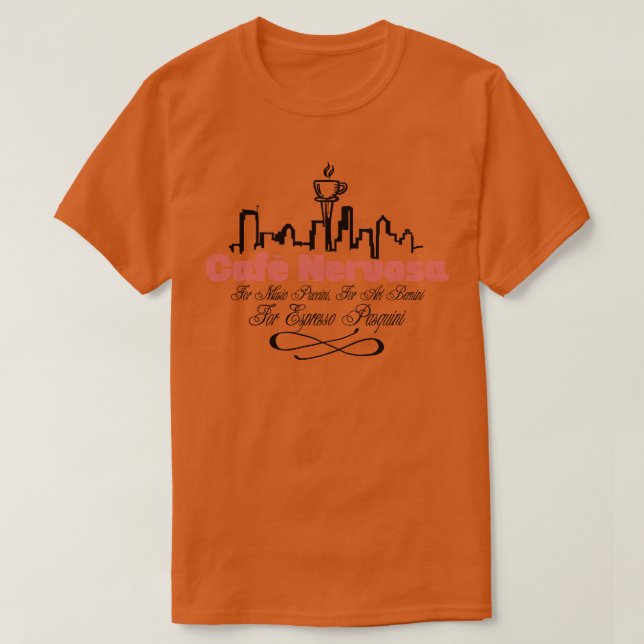 Camiseta Cafe Nervosa (Diseño del anverso)