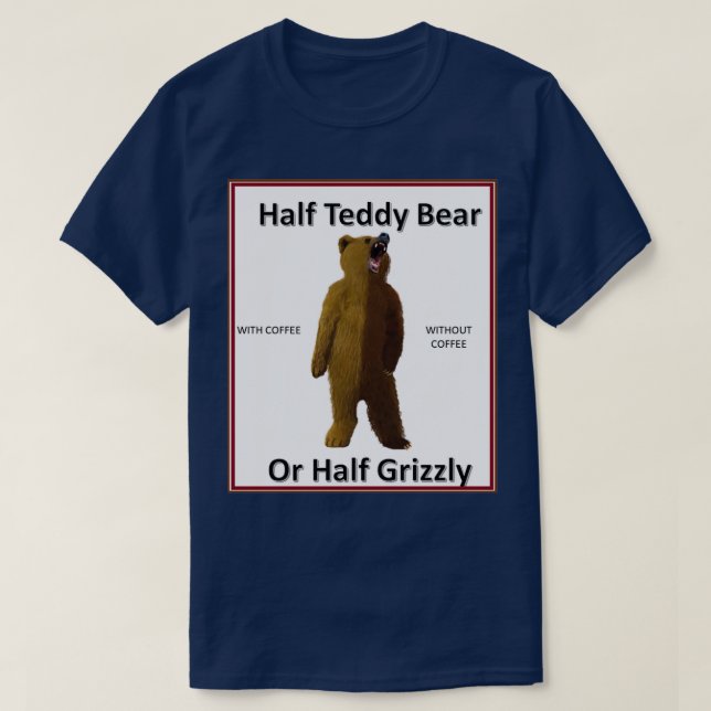 CAMISETA CAFÉ O OSO GRIZADO 2 (Diseño del anverso)