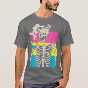 Camiseta Café para beber esqueleto LGBT Q Pansexual Pride P