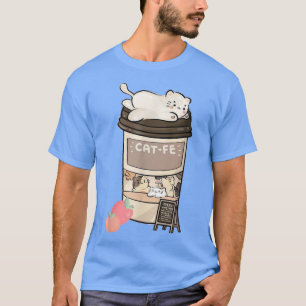 Camiseta Café para gatos, café para gatos de Kawaii, Anime