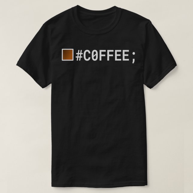Camiseta Café para programadores CSS de aplicaciones e inte (Diseño del anverso)