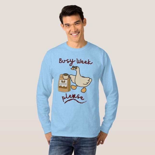 Camiseta Café para una Semana Ocupada (Anverso completo)