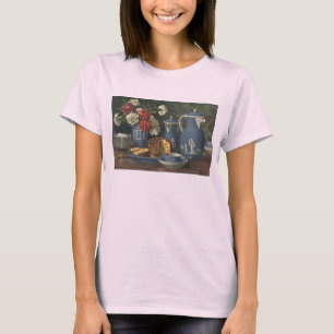 Camiseta Café, pastel, té y flores vintage por la tarde