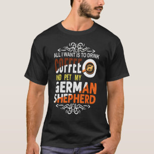 Camiseta Café Pastor Alemán