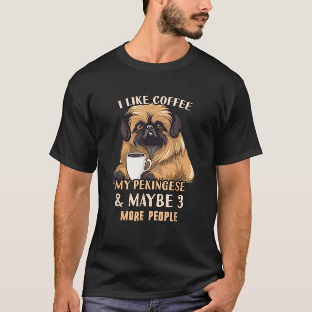 Camiseta Café Pekingés - Café de diseño pekingés (Anverso)