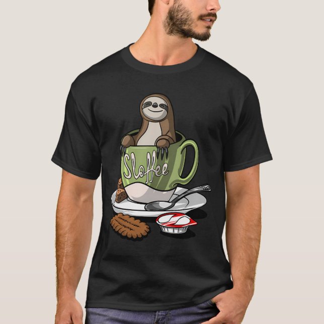 Camiseta Café Perezoso Sloffee (Anverso)