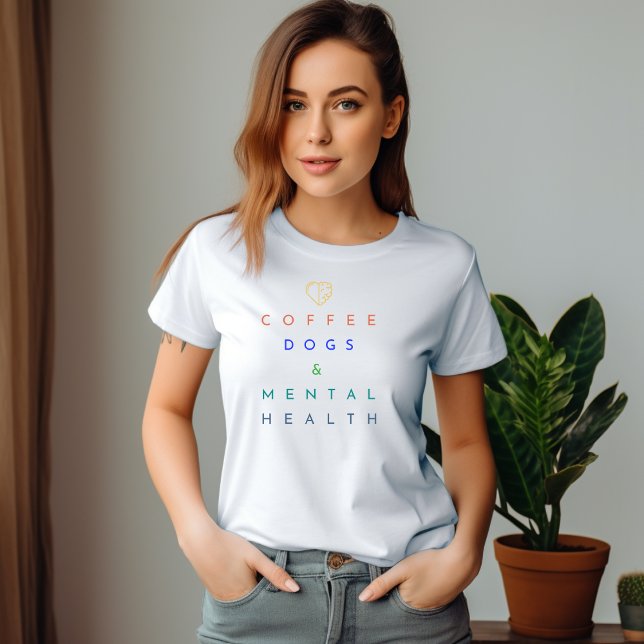 Camiseta Café, perros y salud mental: el trío perfecto (Subido por el creador)