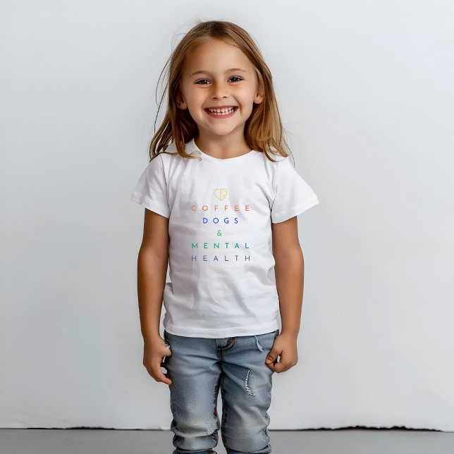 Camiseta Café, perros y salud mental: el trío perfecto (Subido por el creador)