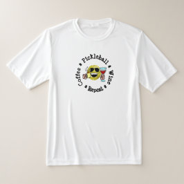 Camiseta Café, Pickleball, Vino, Repetir