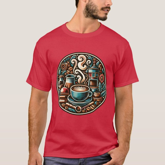 Camiseta Café Placa vintage (Anverso)