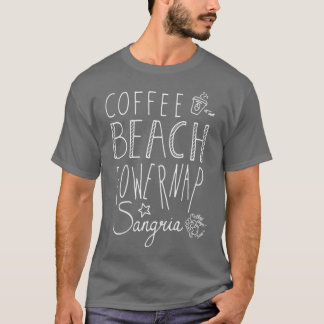Camiseta café playa powernap sangria buena vida mellowdays