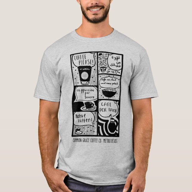Camiseta ¡Café Por Favor! (Anverso)