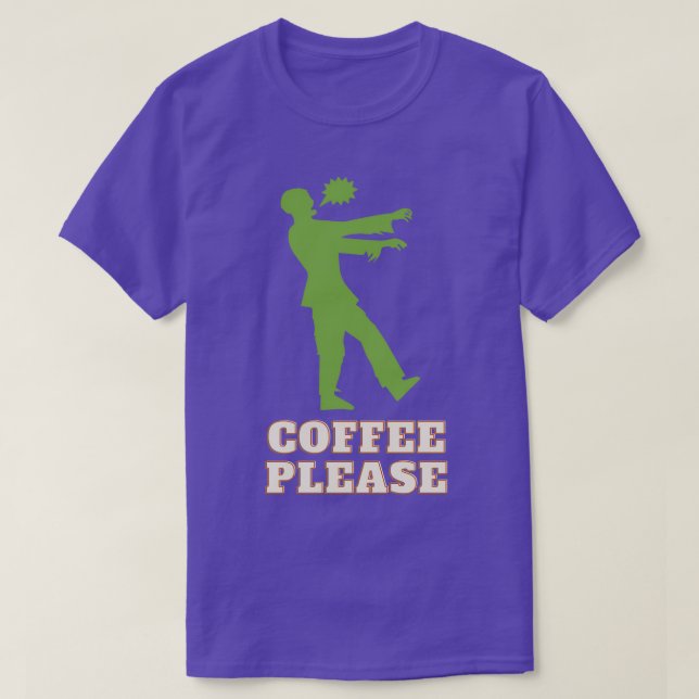 Camiseta Café Por Favor Funny Barista Café Zombies (Diseño del anverso)