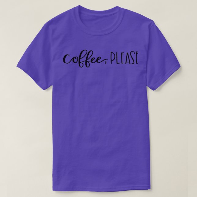 Camiseta Café por favor simple (Diseño del anverso)
