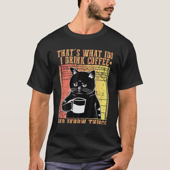 Camiseta Café porque el asesinato es un gato negro equivoca (Anverso)
