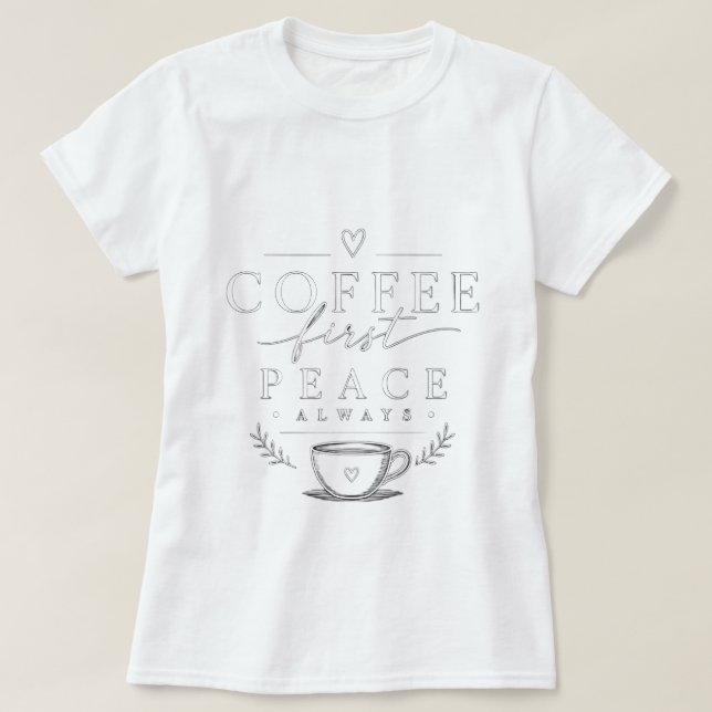 Camiseta Café primer amor (Diseño del anverso)
