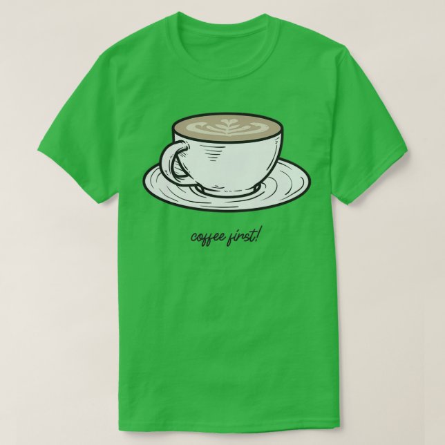Camiseta café primero 8 (Diseño del anverso)