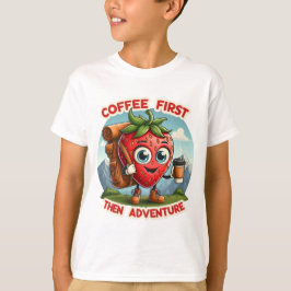 Camiseta Café primero, después aventura - Divertido paseo e