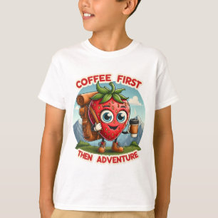 Camiseta Café primero, después aventura - Divertido paseo e