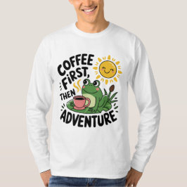 Camiseta Café primero y después Aventura - Esposa Divertida