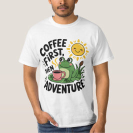 Camiseta Café primero y después Aventura - Esposa Divertida