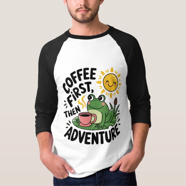 Camiseta Café primero y después Aventura - Esposa Divertida (Anverso)