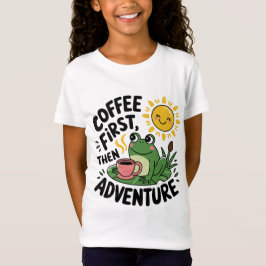 Camiseta Café primero y después Aventura - Esposa Divertida