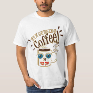 Camiseta Café que abre los ojos - Taza con ojos grandes son