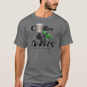 Camiseta Cafe Racer Motorcycle, Coffee & Curves, My Needs A