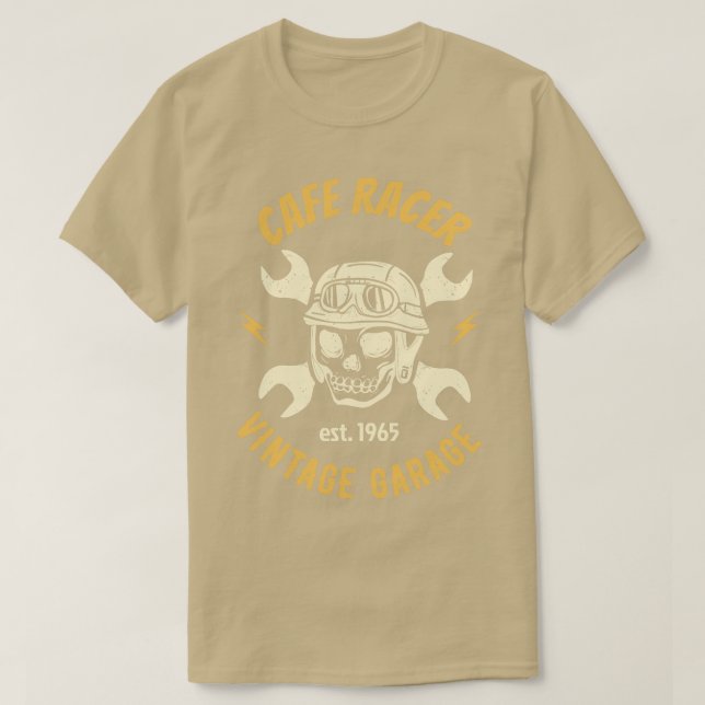 Camiseta Cafe Racer Motorcycle Workshop Mechanic (Diseño del anverso)