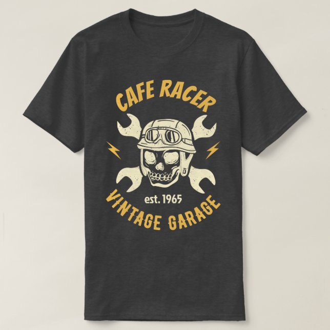 Camiseta Cafe Racer Motorcycle Workshop Mechanic (Diseño del anverso)