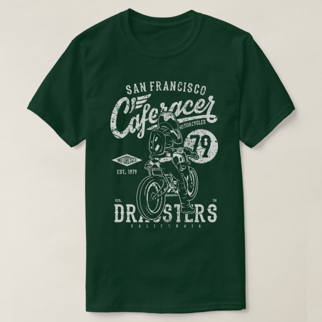 Camiseta Cafe Racer Retro Motorcycle Biker (Diseño del anverso)