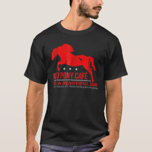 Camiseta Cafe Red Pony - Divertido amante de los caballos