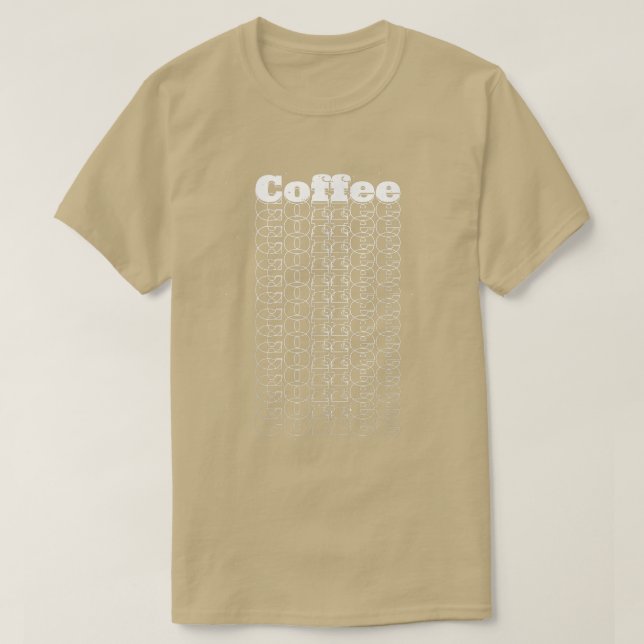 Camiseta Café Retro Art Coffee Lovers Caffeine (Diseño del anverso)