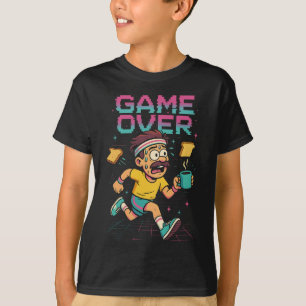 Camiseta Café Retro “Game Over” Rush – Carrito Divertido Co