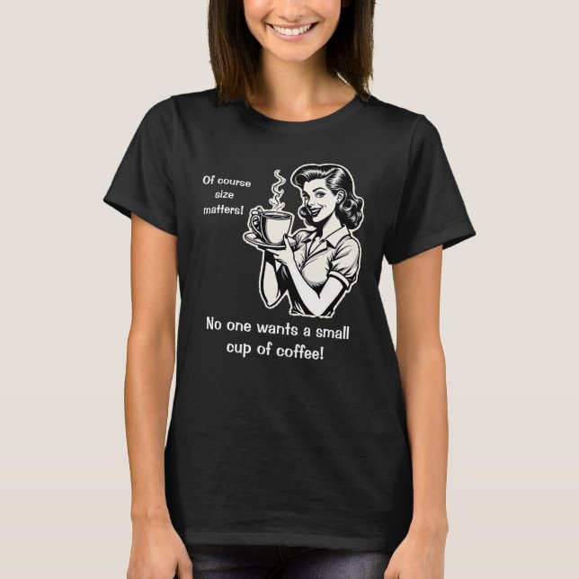 Camiseta Café retro - Gráfico femenino de los años 50 (Anverso)