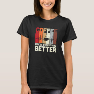 Camiseta Café retro hace que todo sea mejor Cafeína Añadir