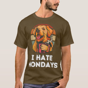 Camiseta Café retro para perros Lunes Gracioso Colegio de e