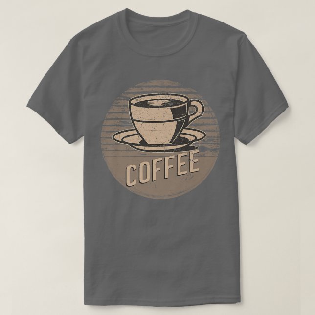 Camiseta Café retro vintage (Diseño del anverso)