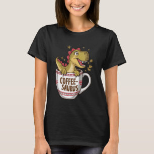 Camiseta Café Saurus Dinosaur Coffee Lover Art 3