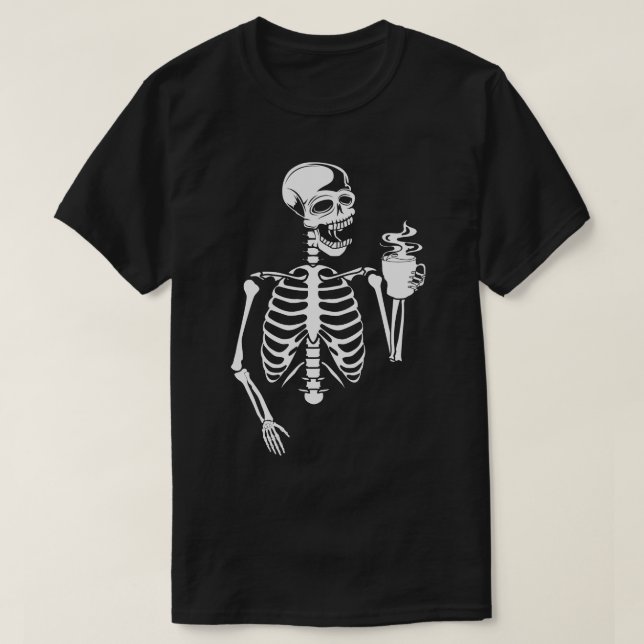 Camiseta Café Skeleton (Diseño del anverso)