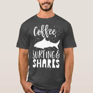 Camiseta Café Surfing y tiburones 2