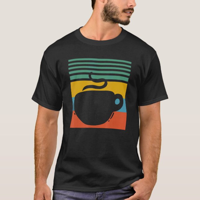 Camiseta Café tazón taza de café retro Diseño (Anverso)