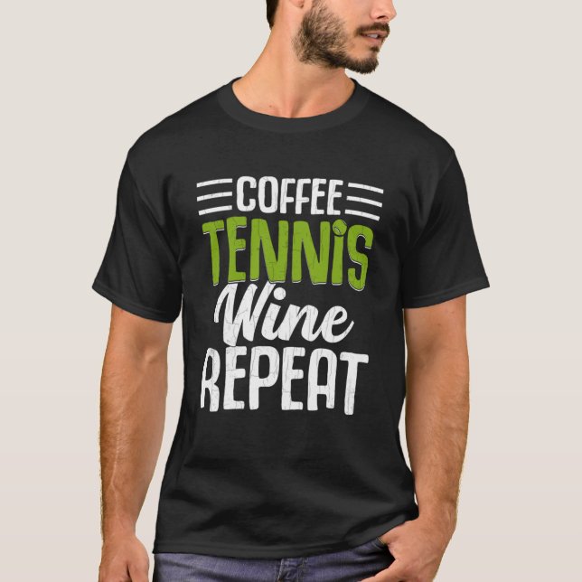 Camiseta Café Tenis Vino Repetir Coach Gra Jugador Deportiv (Anverso)